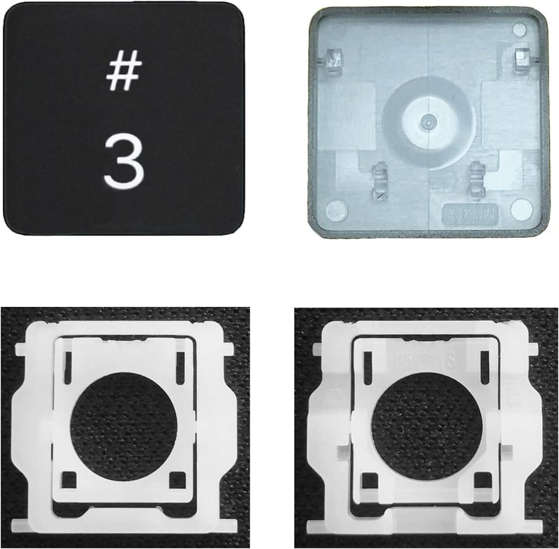 GRMTRV Replacement Individual Key Cap Hinge for MacBook Air 13'' 15'' M3 M4 A3113 A3114 A3240 A3241, 14'' 16'' Pro/Max M4 A3185 A3186 A3401 A3112 A3403 2024-2025 (3) - Image 1
